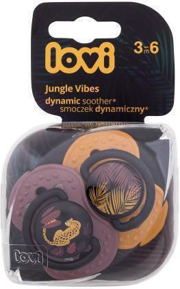 Lovi Baby Jungle Vibes Pacifiers Silicone Brown Gold for 3-6 months 2pcs