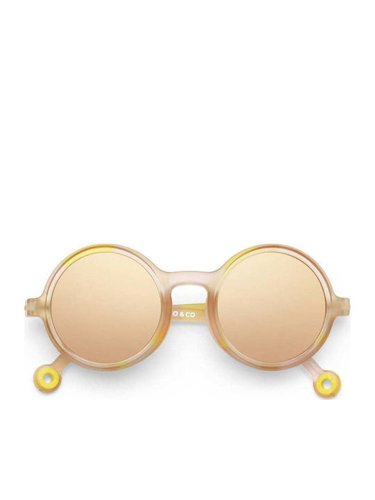 Olivio & Co Round Kids Sunglasses with Polarized Lenses Terracotta Terra Collage for 3-12 Years