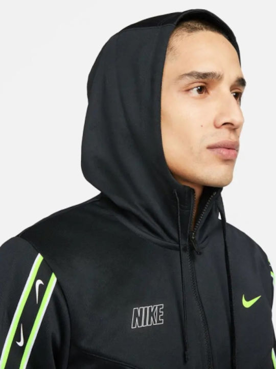 Sportswear Repeat Men's Cardigan Hooded Black