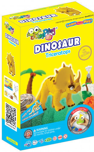 Jumping Clay Triceratops Kinder Ton Mehrfarbigs 38gr C2-5
