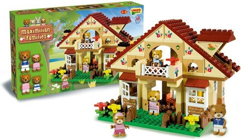 Androni Giocattoli Blocks UnicoPlus Maximilian Families Cottage for 1.5-5 years old Years 158pcs