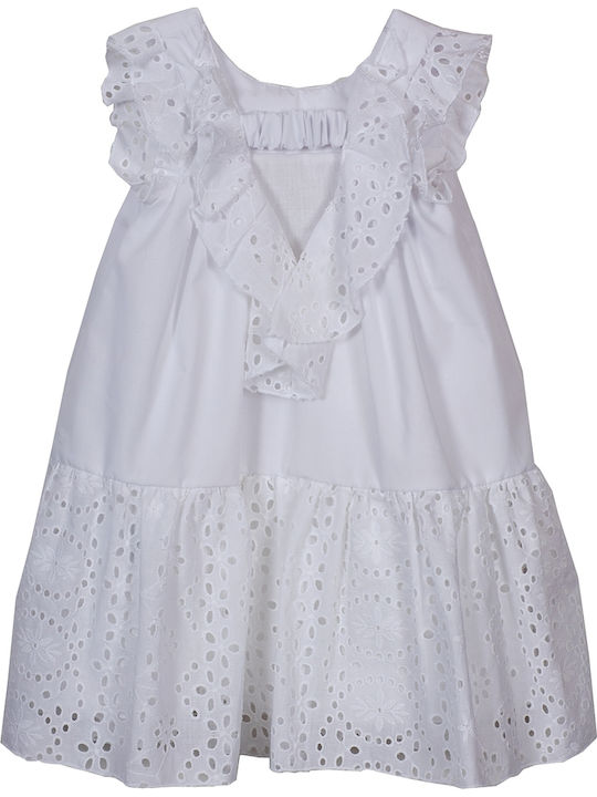 M&B Kid's Fashion Παιδικό Φόρεμα Λευκό M&B Kid's Fashion Παιδικό Φόρεμα Λευκό