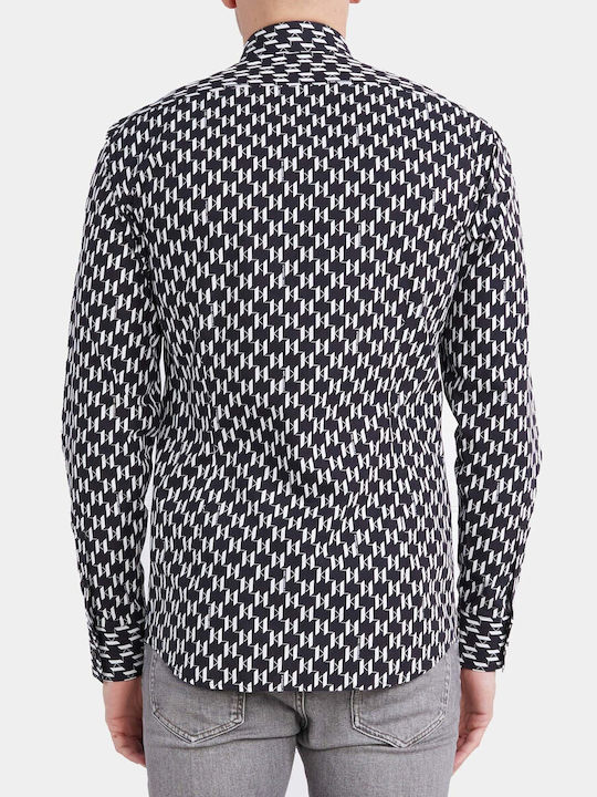 Karl Lagerfeld Men's Shirt Long Sleeve Black