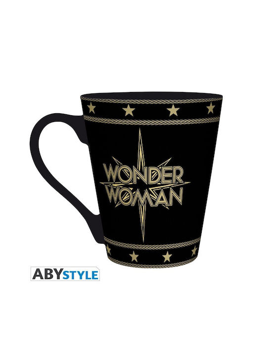 Abysse Wonder Woman Κούπα Κεραμική Μαύρη 250ml