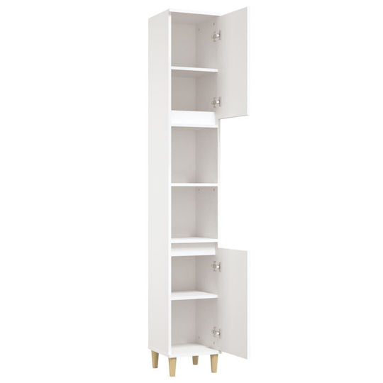 vidaXL Στήλη Μπάνιου Τοίχου Μ30xΒ30xΥ190cm Λευκή