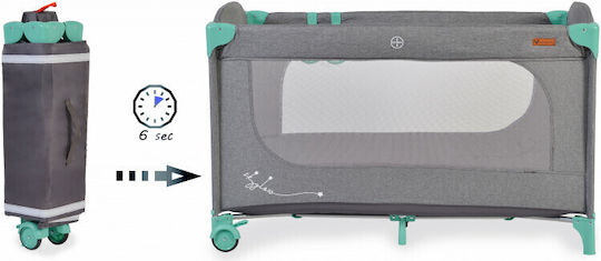 Cangaroo Skyglow Παρκοκρέβατο με Στρώμα Mint 125x62cm
