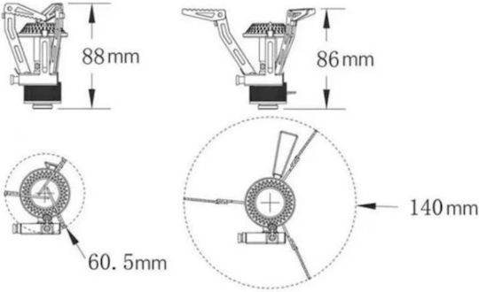 Fire Maple Folding Gas Stove FMS-102 Εστία Υγραερίου με Αυτόματη Ανάφλεξη