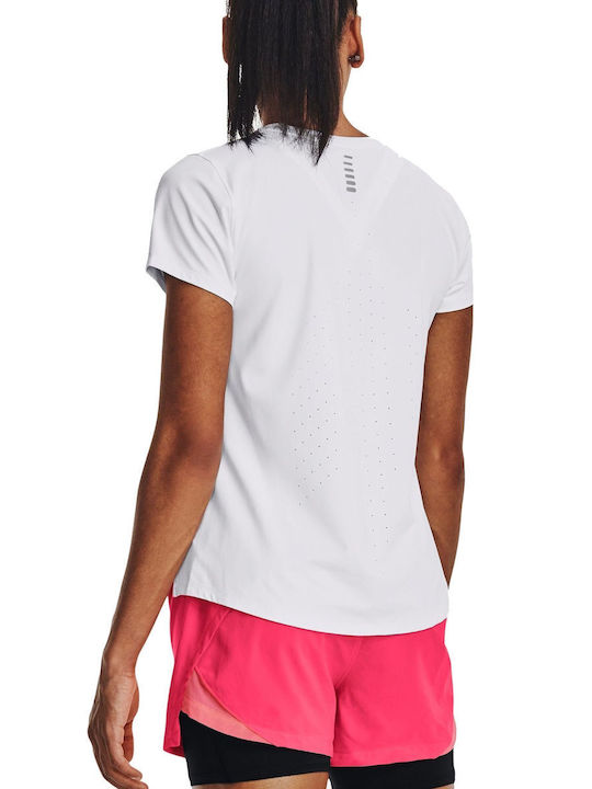 Under Armour Iso-Chill Laser Γυναικείο Αθλητικό T-shirt Λευκό