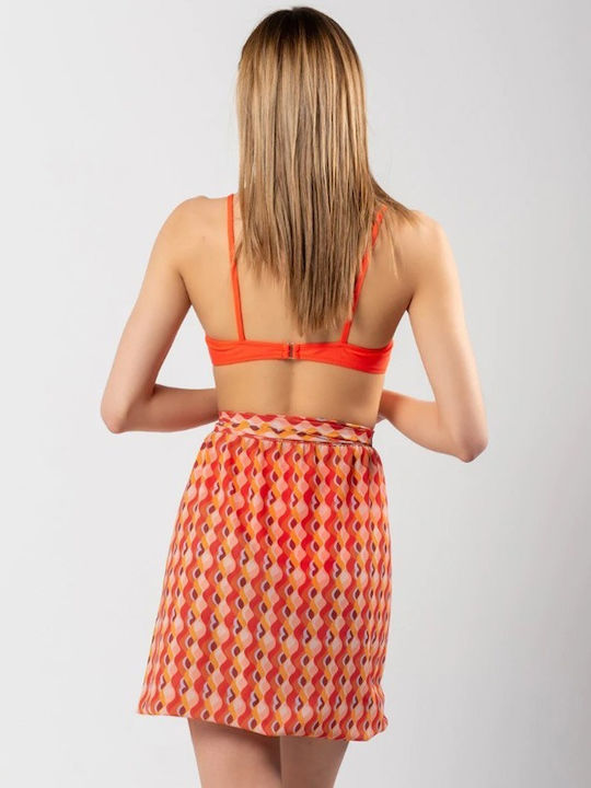 ZEBRAS AND LIBRAS LEAH AMALFI SHORT PAREO ORANGE