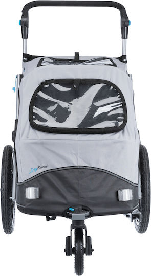 Trixie Waterproof Dog/Cat Carrying Gray Bicycle Trailer L63xW95xH90cm