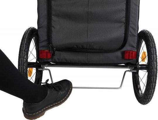 Trixie Waterproof Dog/Cat Carrying Gray Bicycle Trailer L63xW95xH90cm