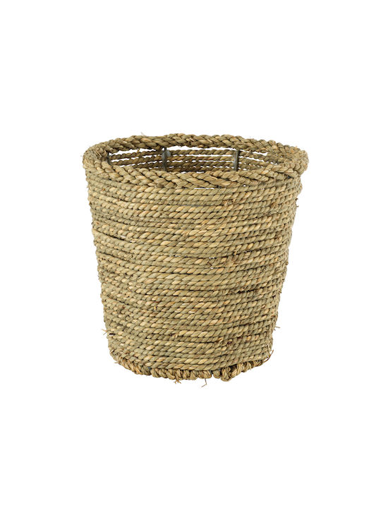 GloboStar Thassos Planter Wicker Beige 26x26x24cm.