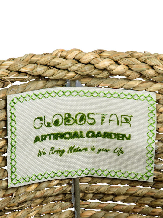 GloboStar Thassos Planter Wicker Beige 26x26x24cm.
