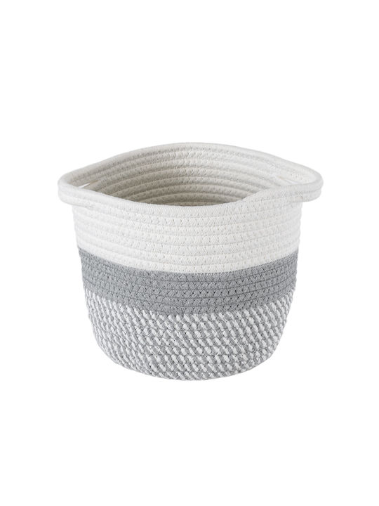 GloboStar Positano Übertopf Korbweide Gray mit Gestell 20x20x20εκ.