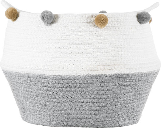 GloboStar Kythnos Planter Wicker Gray with Stand 29x29x28cm.