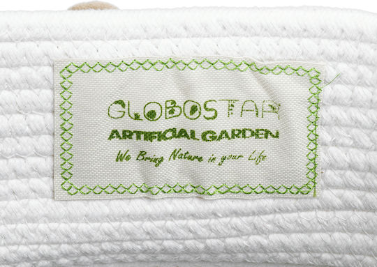 GloboStar Kythnos Planter Wicker Gray with Stand 29x29x28cm.