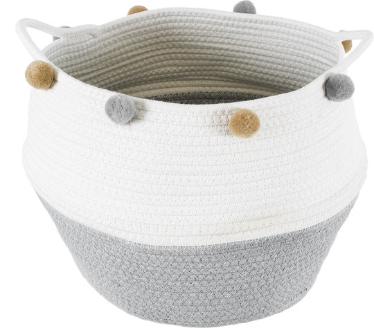 GloboStar Kythnos Planter Wicker Gray with Stand 29x29x28cm.