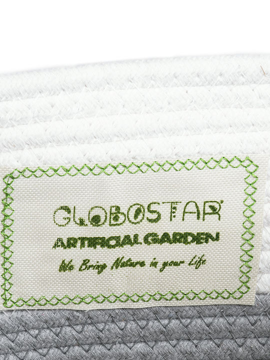 GloboStar Kefalonia Übertopf Korbweide Gray mit Gestell 30x30x30εκ.