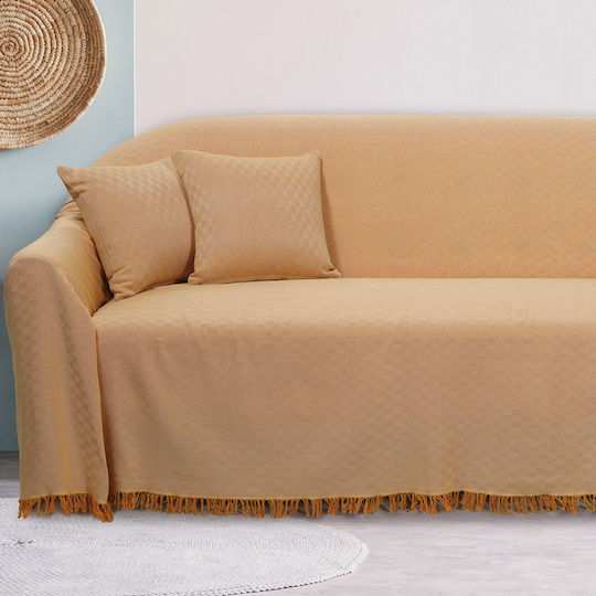 Das Home Three-Seater Sofa Throw 0221 180x300cm Orange