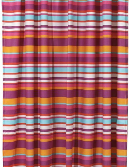 Viopros Tunnel Curtain Tury Striped Turquoise 140x270cm