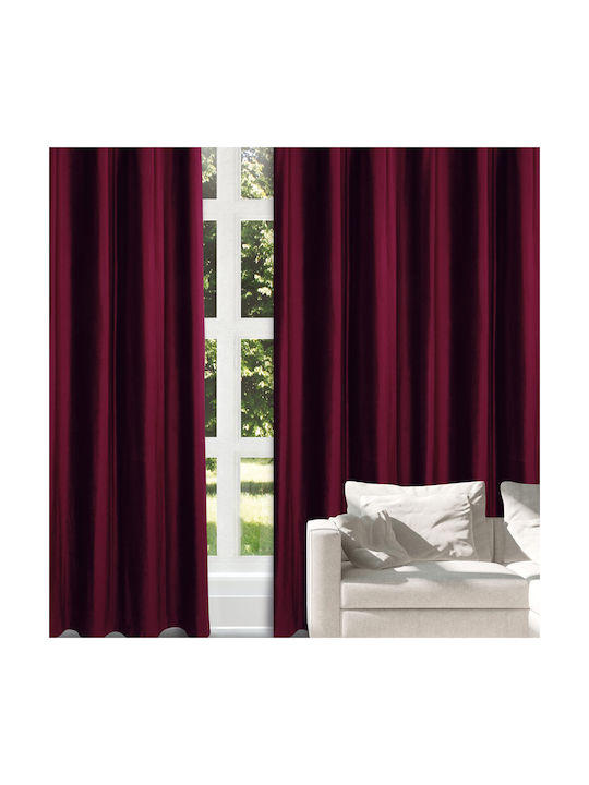 Das Home Curtain with Grommet 2229 Burgundy 140x270cm