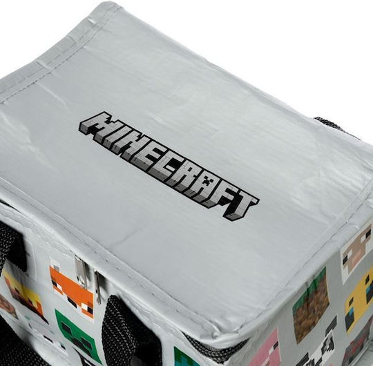Puckator School Insulated Hand Lunch Bag Gray Minecraft 17 x 13 x 20cm
