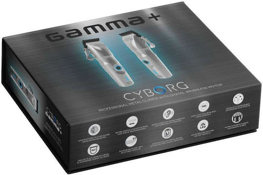 GammaPiu Cyborg Επαναφορτιζόμενη Κουρευτική Μηχανή Ασημί
