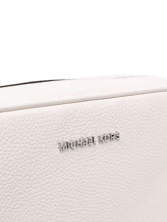 Michael Kors Δερμάτινη Γυναικεία Τσάντα Χιαστί Λευκή