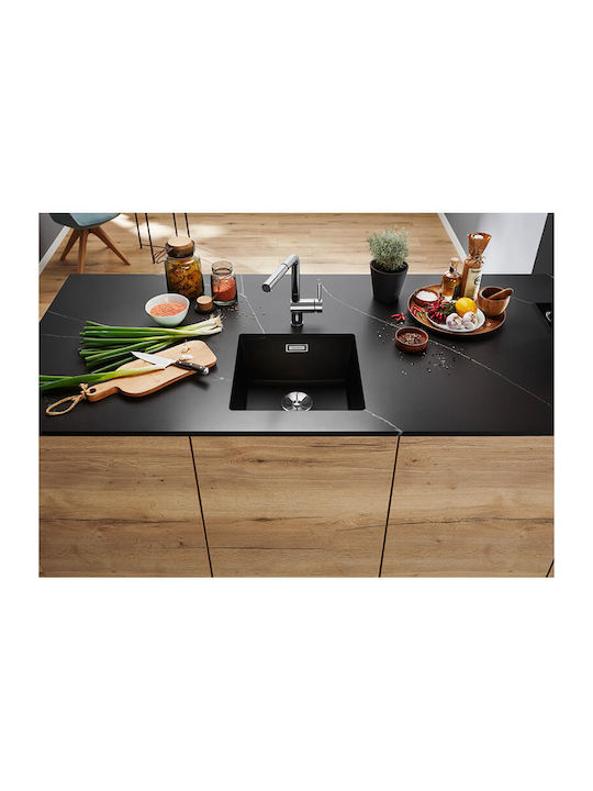 Blanco Subline 400-U 525990 Undermount Sink Synthetic Granite W40xD40cm Black