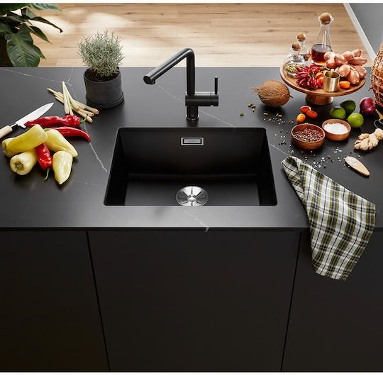 Blanco Subline 500-U 527353 Sub masă Chiuvetă din Granit Sintetic L53xW46cm Volcano Grey