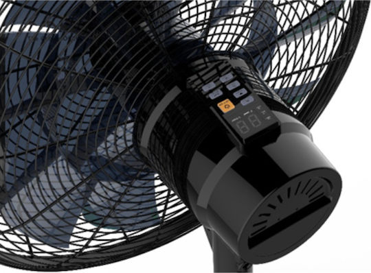 Telemax Pedestal Fan 90W 45cm Diameter With Remote Control Black