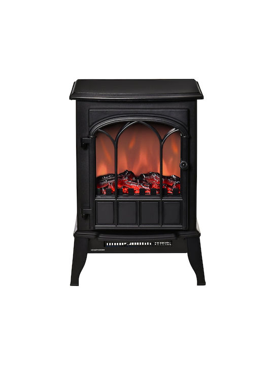 HomCom Επιδαπέδιο Ηλεκτρικό Τζάκι 2000W 39x56.5cm Μαύρο