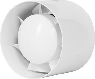 Europlast De perete Ventilator de Baie 125mm Alb