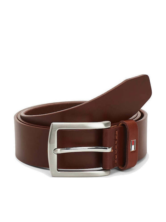 Denton Men's Belt Leather Tabac Brown