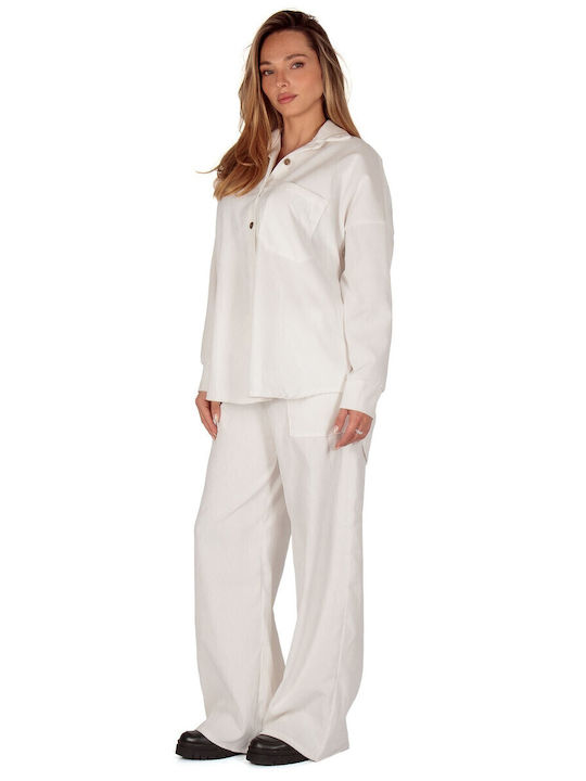 Women's White Set with Pants