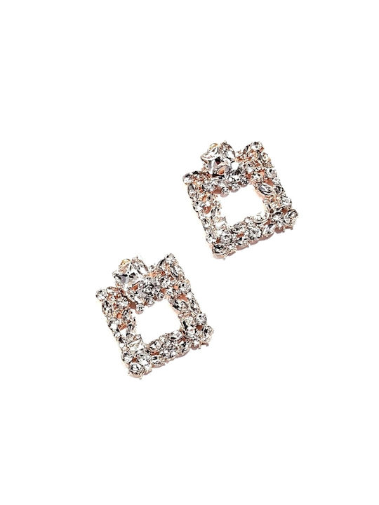 S4666 Women's Li-LO pendant earrings with crystal stones