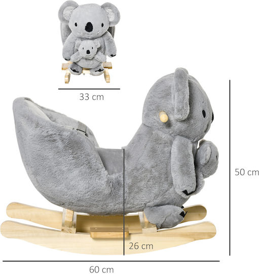 HomCom Koala Качулка Играчка Коала за 18++ месеца Сив