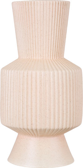 GloboStar Capri Planter Ceramic Beige with Stand 9.5x9.5x25cm.