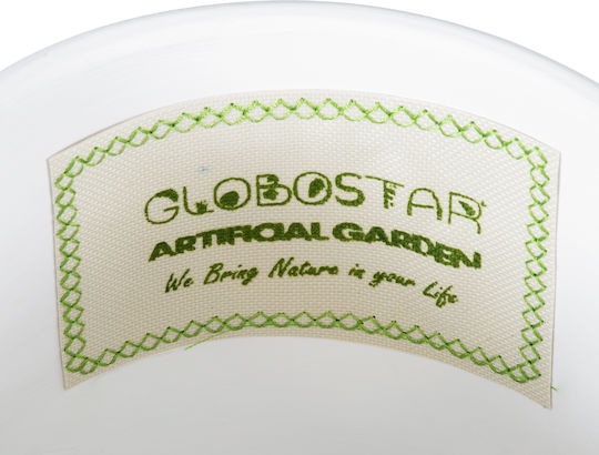 GloboStar Kasos Planter Ceramic White with Stand 15x15x15cm.