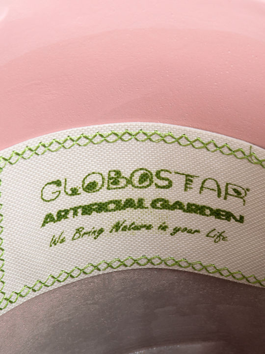 GloboStar Rethymno Planter Ceramic Rose Gold with Stand 17x17x17cm.