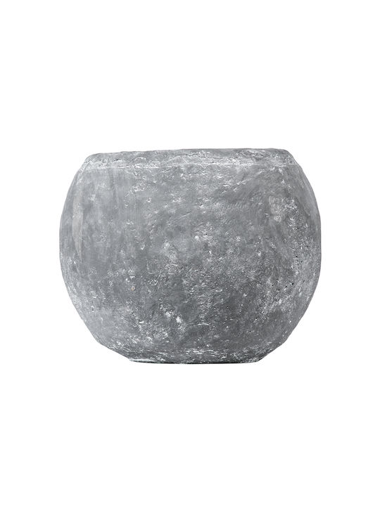 GloboStar Alonissos Übertopf Beton Gray mit Gestell 18.5x18.5x14.5εκ.