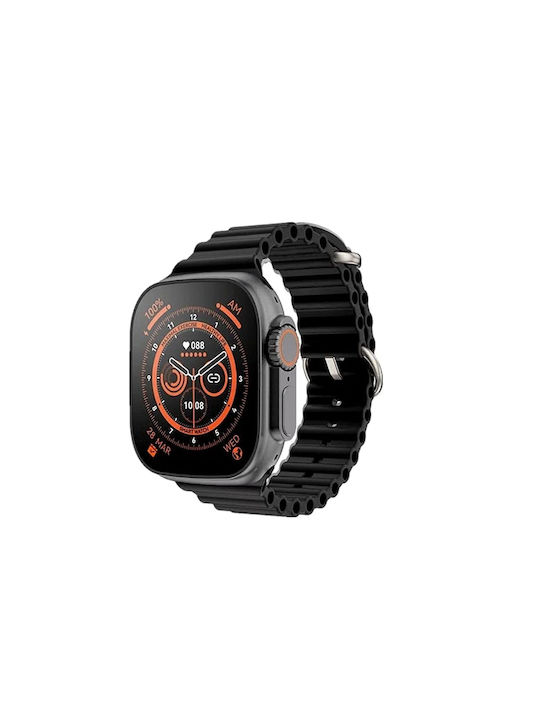 X8 Ultra Smartwatch with Heart Rate Monitor (Black)