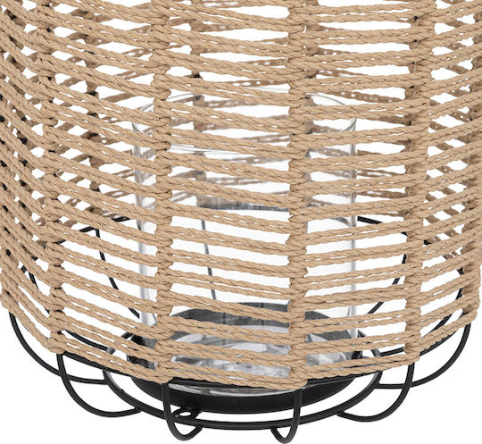 Atmosphera Cosy Metallic Lantern Floor Top Beige 22x22x27.5cm