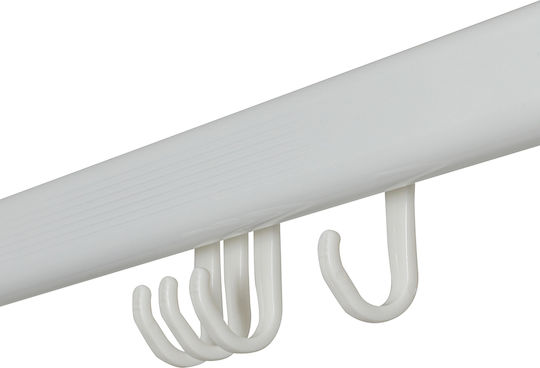 Sealskin Corner Shower Curtain Rod Aluminium White 90x90cm