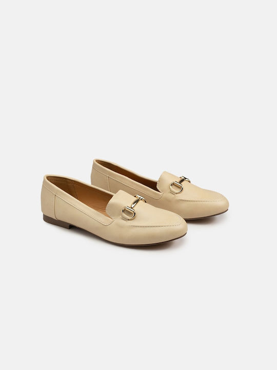 InShoes Women's Loafers in Beige Color