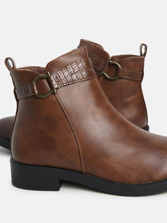 InShoes Damen Knöchelstiefel Tabac Braun