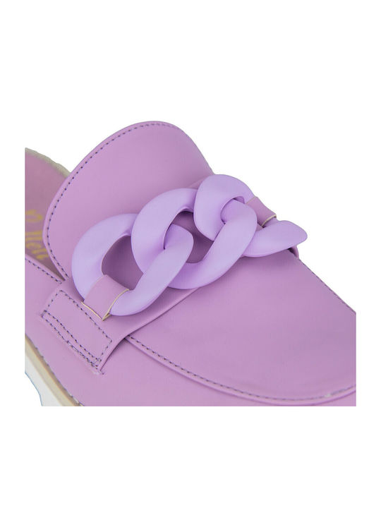 Flat Mules σε Μωβ Χρώμα