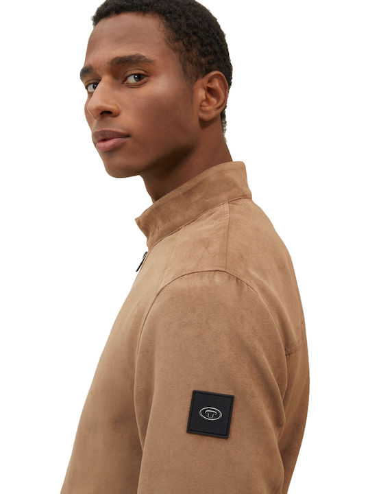 Faux Leather Jacket Brown