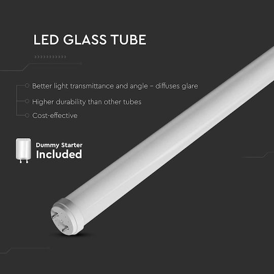 V-TAC Λάμπα LED 20W Τύπου Φθορίου 150εκ. για Ντουί G13 και Σχήμα T8 Θερμό Λευκό 2100lm