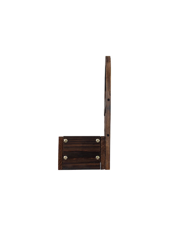 GloboStar Antipaxos Hanging Planter Wooden Brown 38x45x45cm.